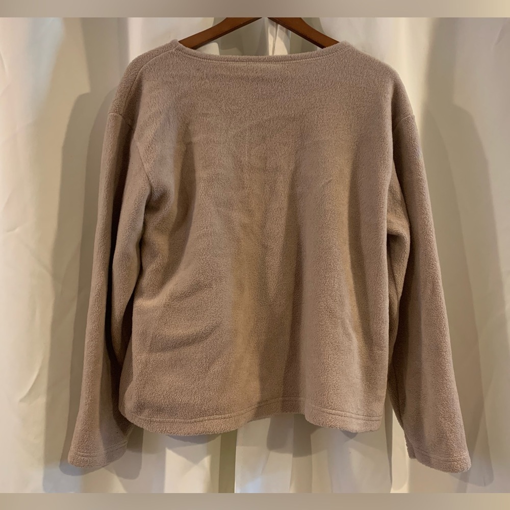 Vintage Sweater Nick & Sarah Tan Sweater Leaves Button Cardigan Size XL - Picture 4 of 4